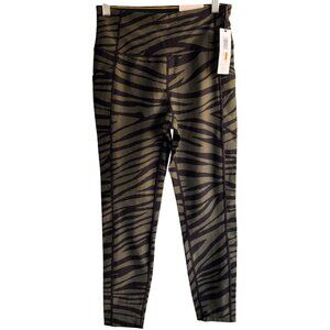 Calvin Klein Performance High Waist 7/8 Tight Yoga Pants S Black/Green New